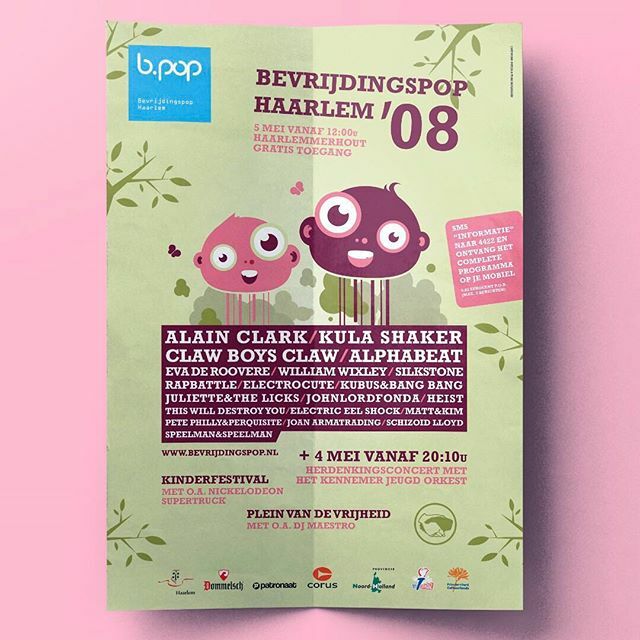 Image for Terwijl @bevrijdingspop 2018 wordt voorbereid, blikken wij terug op 2008, het jaar dat we de visuele stijl van het festival helemaal overhoop mochten halen. Weg waren de zwarte podia, terug was de kleur! 5 jaar lang hebben we de huisstijl van het oudste