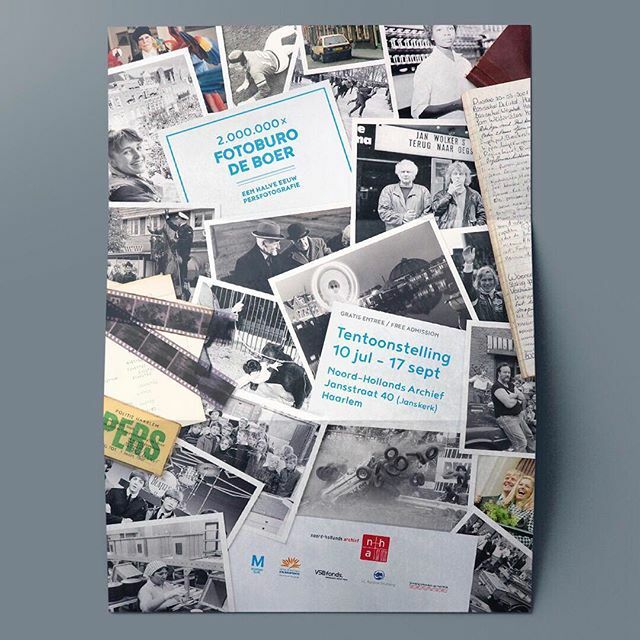 Image for Tentoonstelling #FotoburodeBoer, vorig jaar te zien bij @nharchief, toonde een indrukwekkende collectie van maar liefst 2 miljoen persfoto’s. Het gevoel van oneindigheid hebben we naar de poster vertaald door foto’s af te drukken en als mozaïek te
