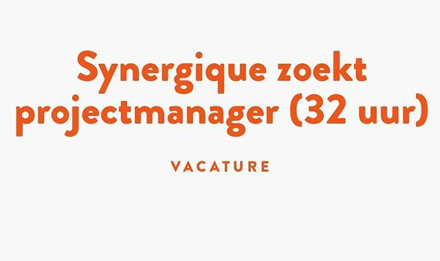 Image for SNRGQ ZKT PRJCTMNGR (32 uur) Synergique.nl/vacature-projectmanager (&amp; link in bio) #vacature