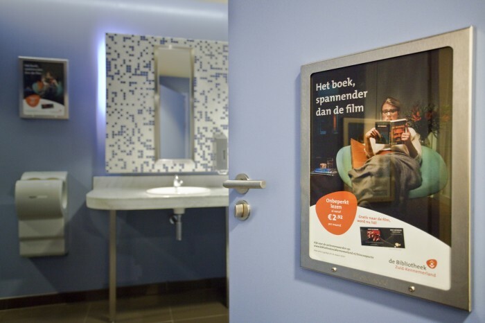 Image for De postercampagne van die superleuke bioscoopreclame hangt nu ook. In de wc's van Pathé Haarlem.